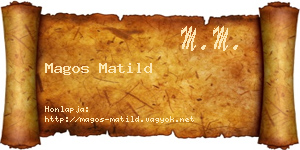 Magos Matild névjegykártya